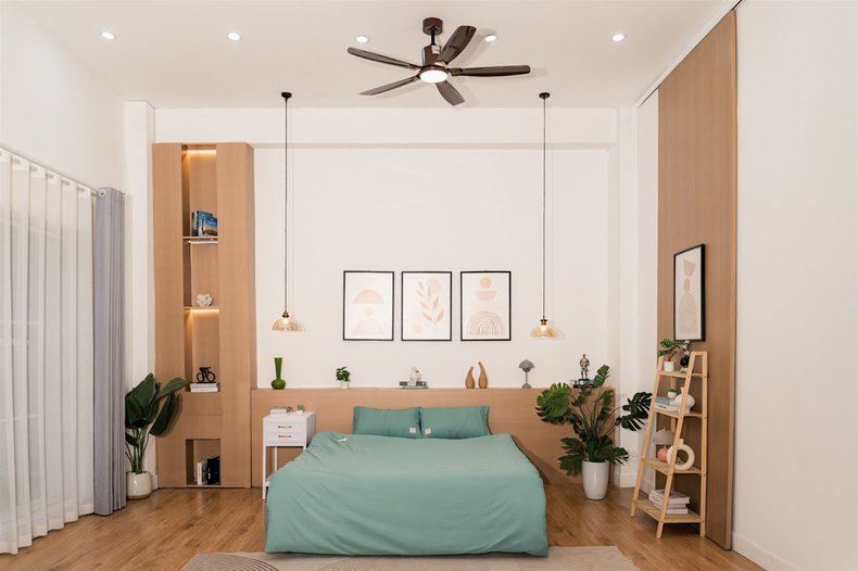 Trang bị quạt trần đèn cho phòng ngủ tiện nghi