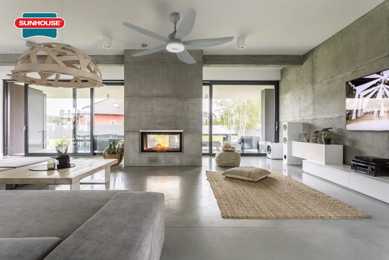 Mẫu quạt trần SUNHOUSE APEX APF7688 sở hữu thiết kế hiện đại, tinh tế