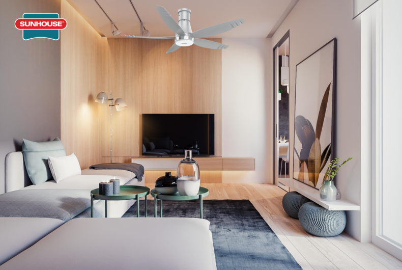 Mẫu quạt trần SUNHOUSE APEX APF7681G sở hữu thiết kế hiện đại, tinh tế