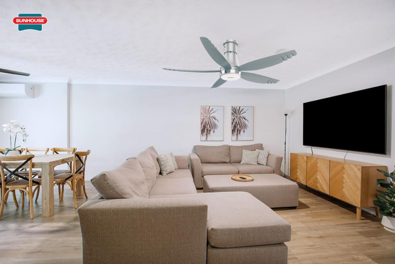 Quạt trần SUNHOUSE vận hành êm ái, tạo không gian yên tĩnh tuyệt đối