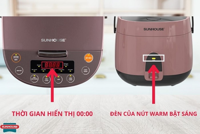 Tín hiệu báo cơm đã chín của nồi cơm điện tử và nồi cơm điện cơ