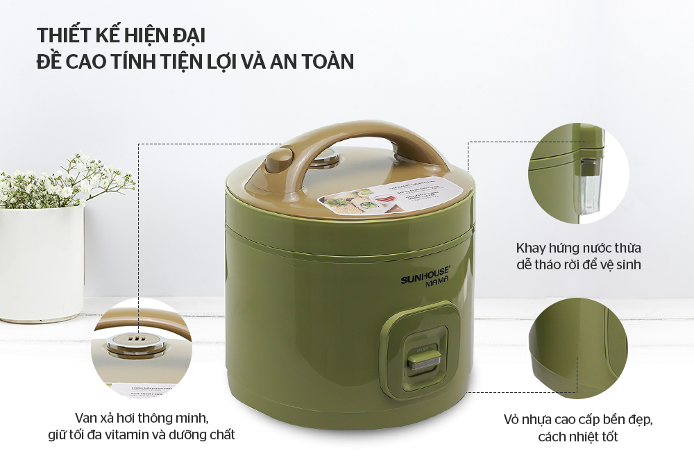 NỒI CƠM ĐIỆN 1.8L SUNHOUSE MAMA SHD8665G 3