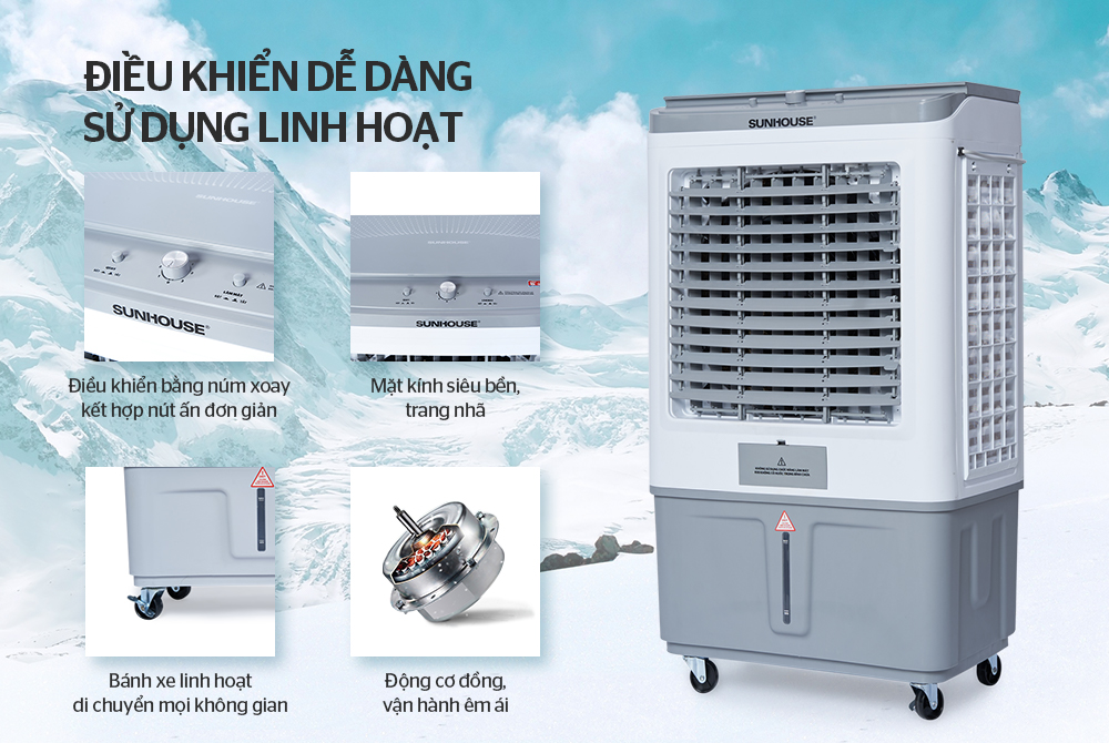 Điều khiển dễ dàng, linh hoạt sử dụng