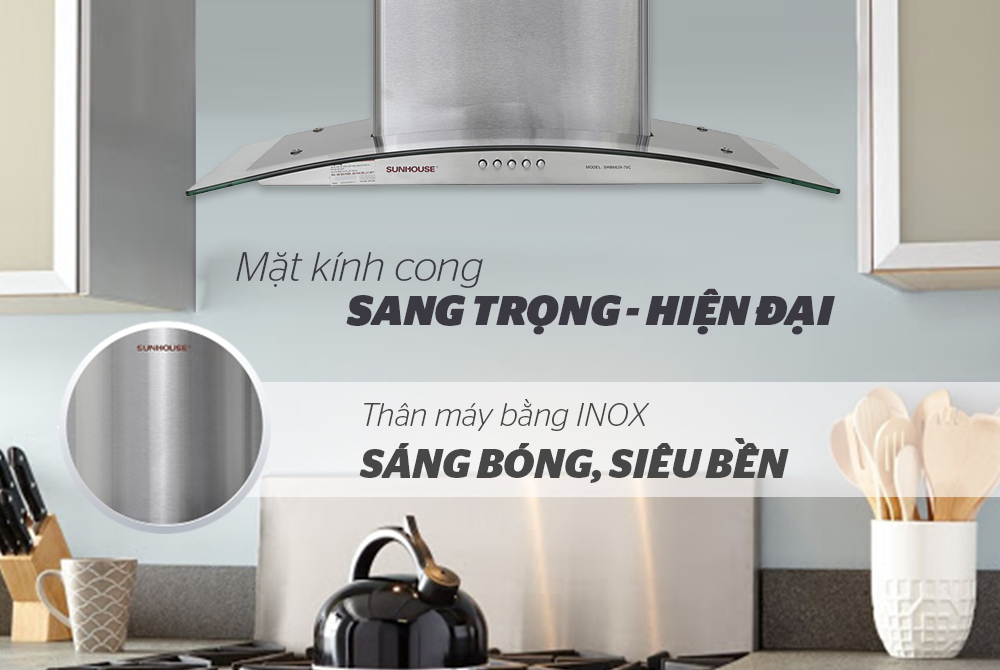 MÁY HÚT MÙI KÍNH CONG SUNHOUSE SHB6629-70C 2