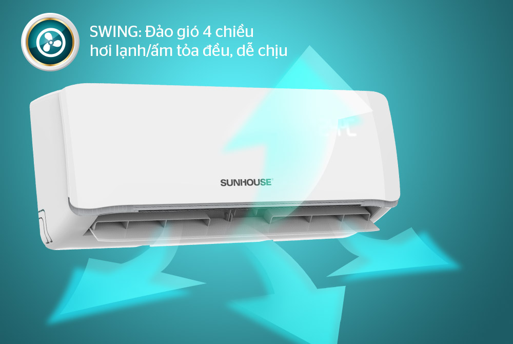 Điều hòa không khí hai chiều 12000BTU SUNHOUSE SHR-AW12H310 091