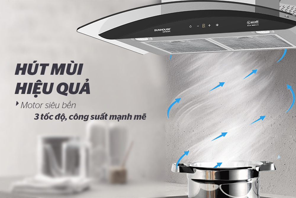 MÁY HÚT MÙI CAO CẤP KÍNH CONG SUNHOUSE MAMA MMB6682-70 3