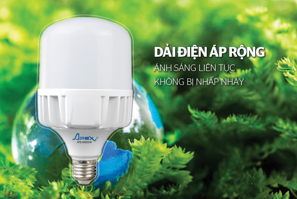 ĐÈN LED BULB NHÔM ĐÚC APEX APE-BND30W 4