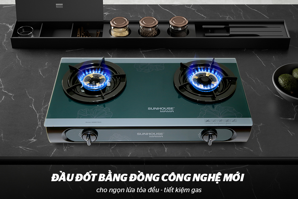 BẾP GAS DƯƠNG KÍNH SUNHOUSE MAMA MMB0780S 5