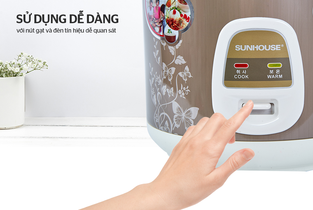 NỒI CƠM ĐIỆN 1.2L SUNHOUSE SHD8216 8