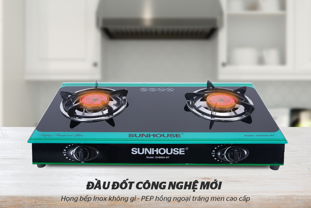 BẾP GAS DƯƠNG HỒNG NGOẠI SUNHOUSE SHB004MT 6