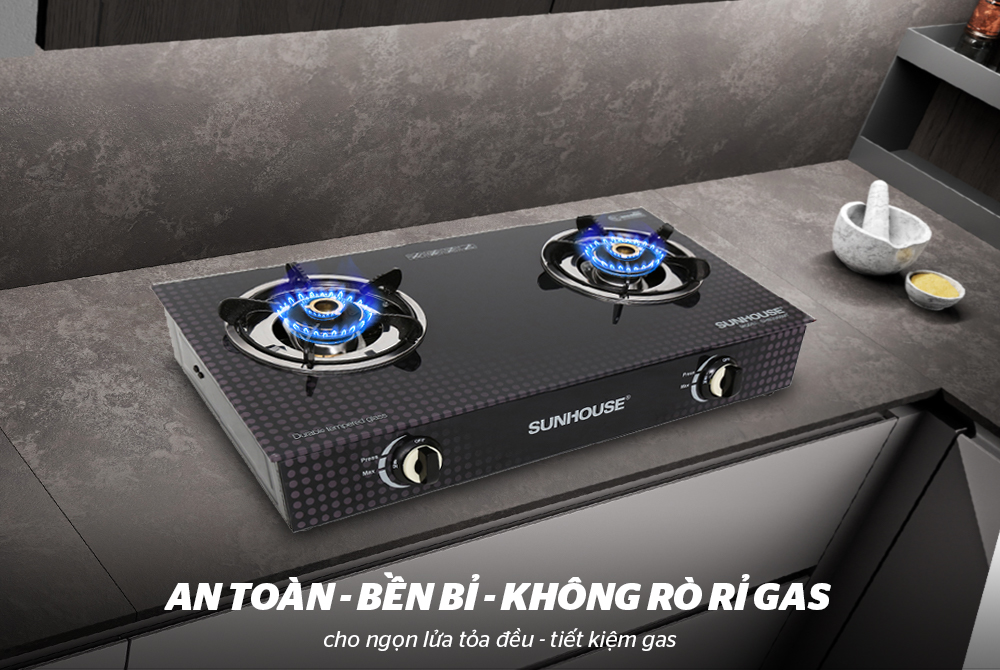 BẾP GAS DƯƠNG KÍNH SUNHOUSE SHB3366MT 7