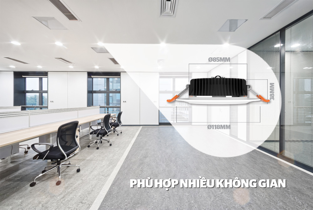 DOWNLIGHT MẶT CONG BẠC 1 MÀU SUNHOUSE SHE-DL04-1/7W-MCB 4