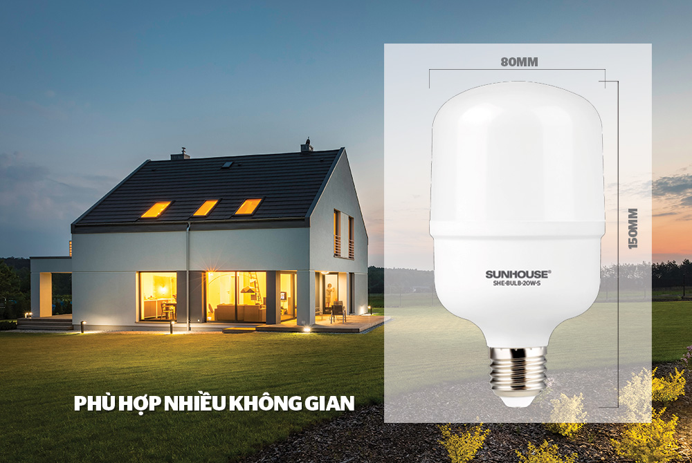 BÓNG ĐÈN LED BULB SUNHOUSE SPEC SHE-BULB-20W-S 1