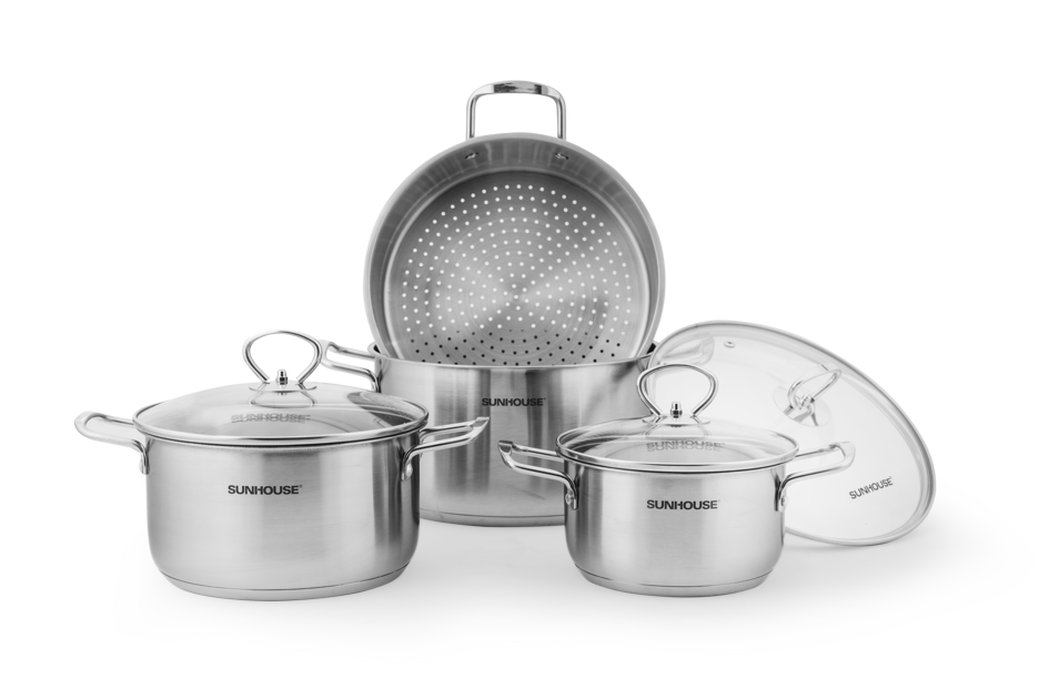 Bộ nồi inox 3 đáy SUNHOUSE SH893 001
