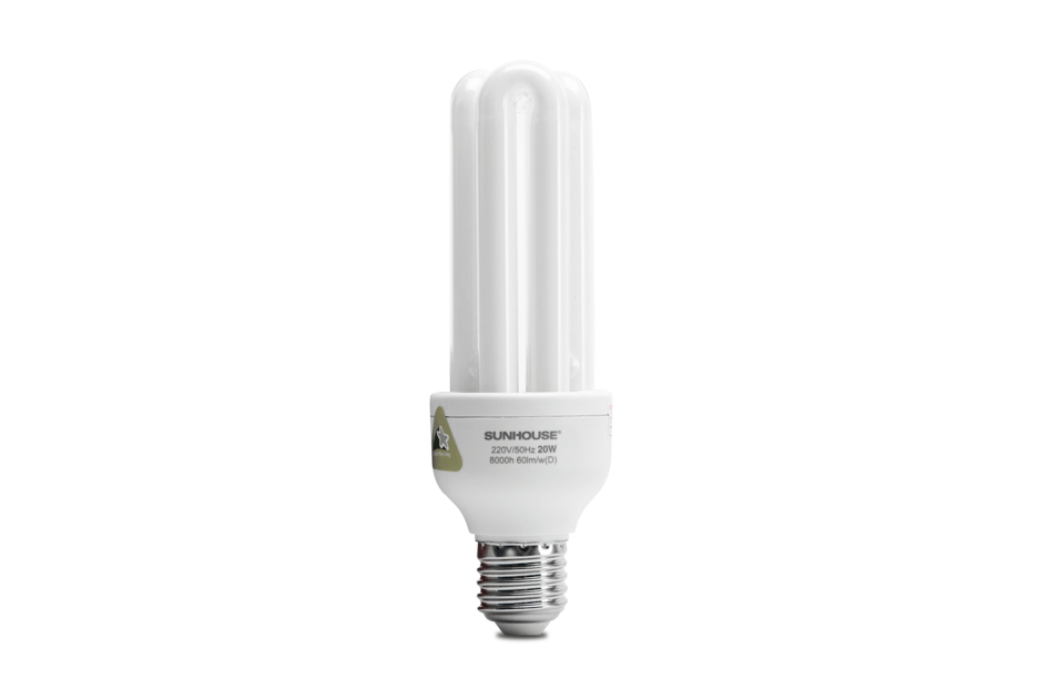 Đèn compact SUNHOUSE SHE CFL3UT4-20W đui xoáy sáng trắng 001