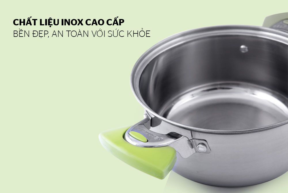 Bộ nồi inox 3 đáy SUNHOUSE SH336 01