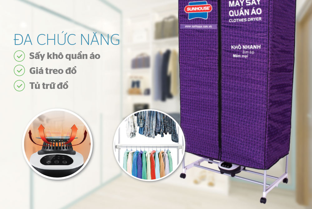 Máy sấy quần áo SUNHOUSE SHD2707 05