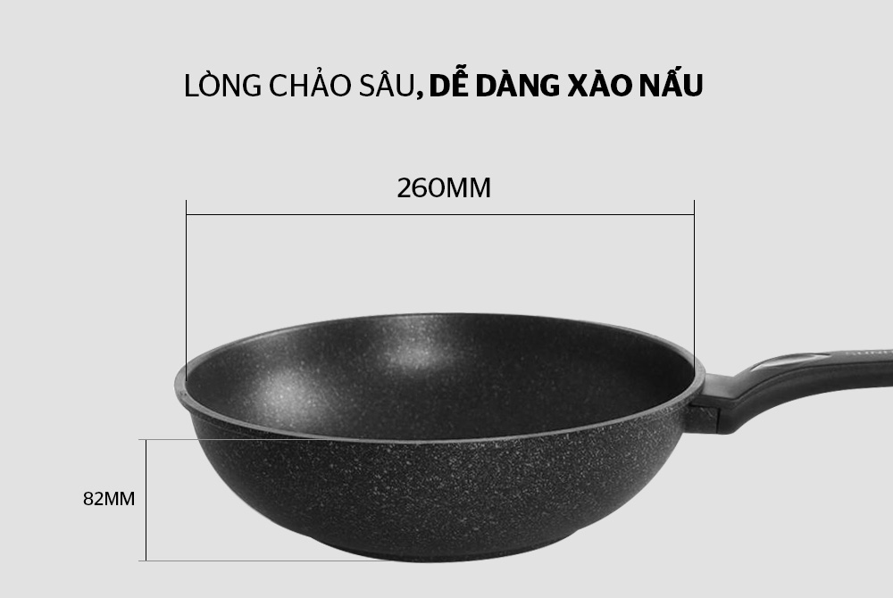 Chảo siêu bền đá sâu SUNHOUSE SBDS26 04