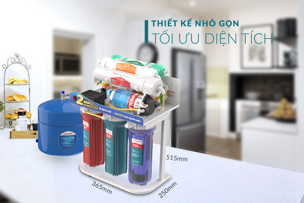 Máy lọc nước R.O không vỏ SUNHOUSE 10 lõi SHA88117KV 02