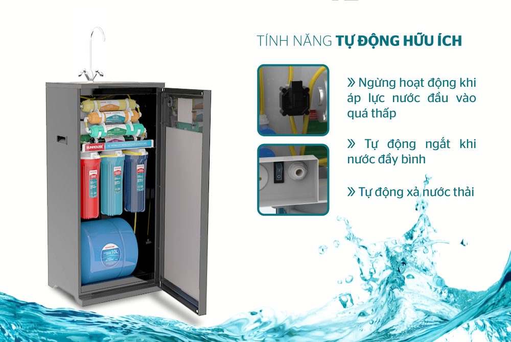 Máy lọc nước R.O 10 lõi SUNHOUSE SHA88118K 5