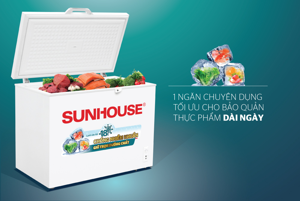 Tủ đông 1 ngăn 1 cánh SUNHOUSE SHR-F1433W1 4