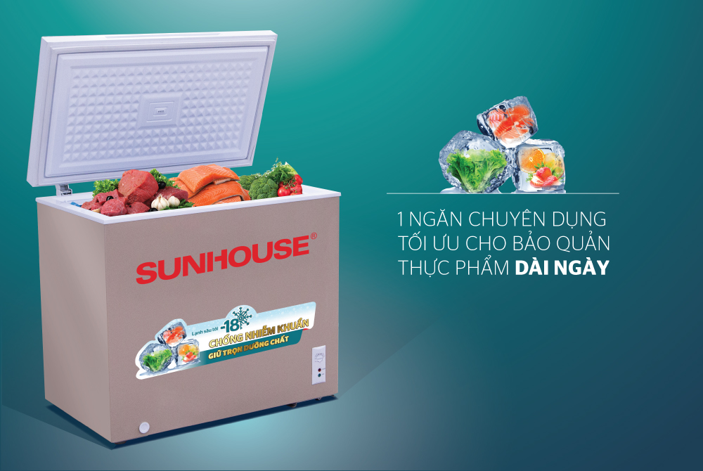 Tủ đông 1 ngăn 1 cánh SUNHOUSE SHR-F1233W1 4