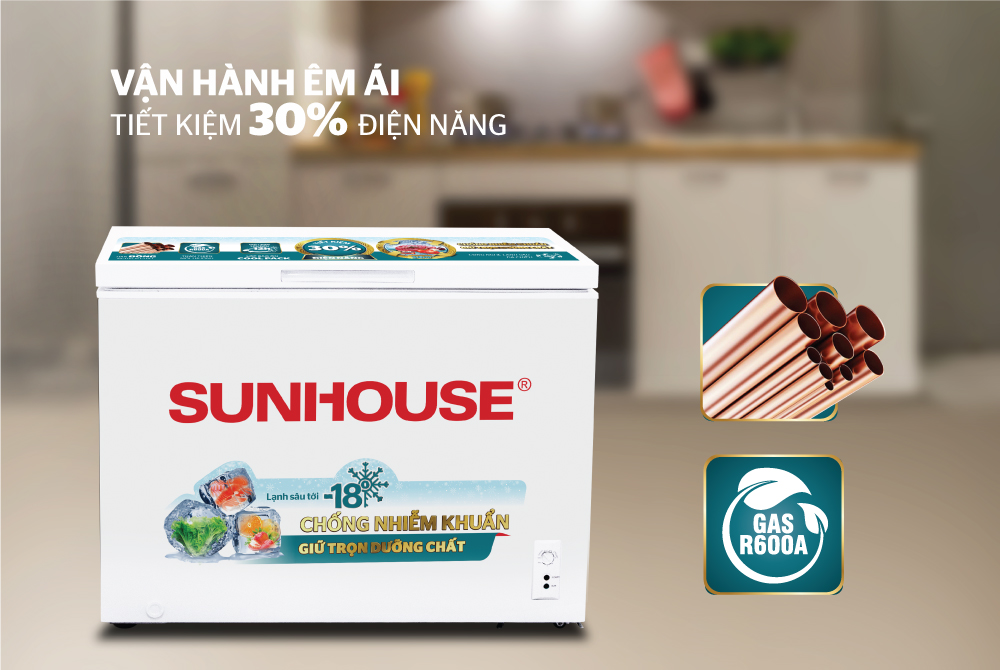 Tủ đông 1 ngăn 1 cánh SUNHOUSE SHR-F1283W1	2