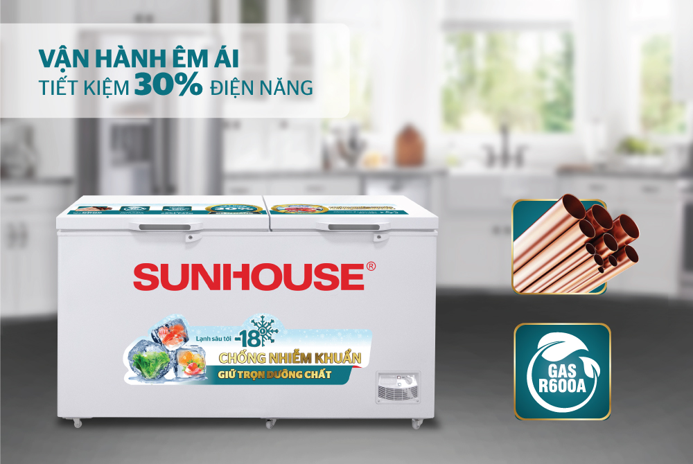 Tủ đông 2 ngăn 2 cánh SUNHOUSE SHR-F2272W2 2