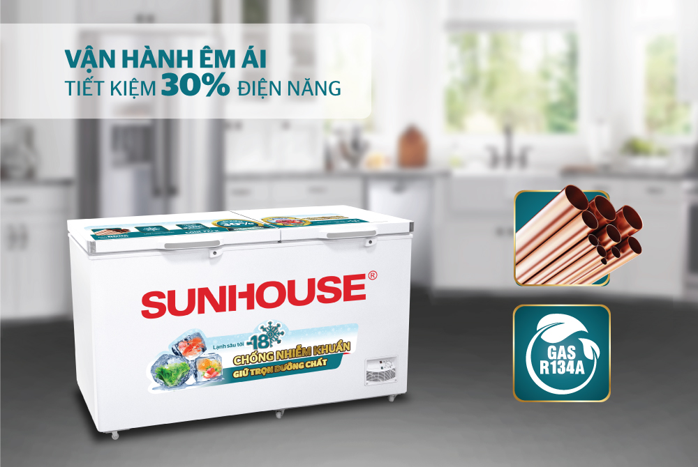 Tủ đông 2 ngăn 2 cánh SUNHOUSE SHR-F2572W2 2