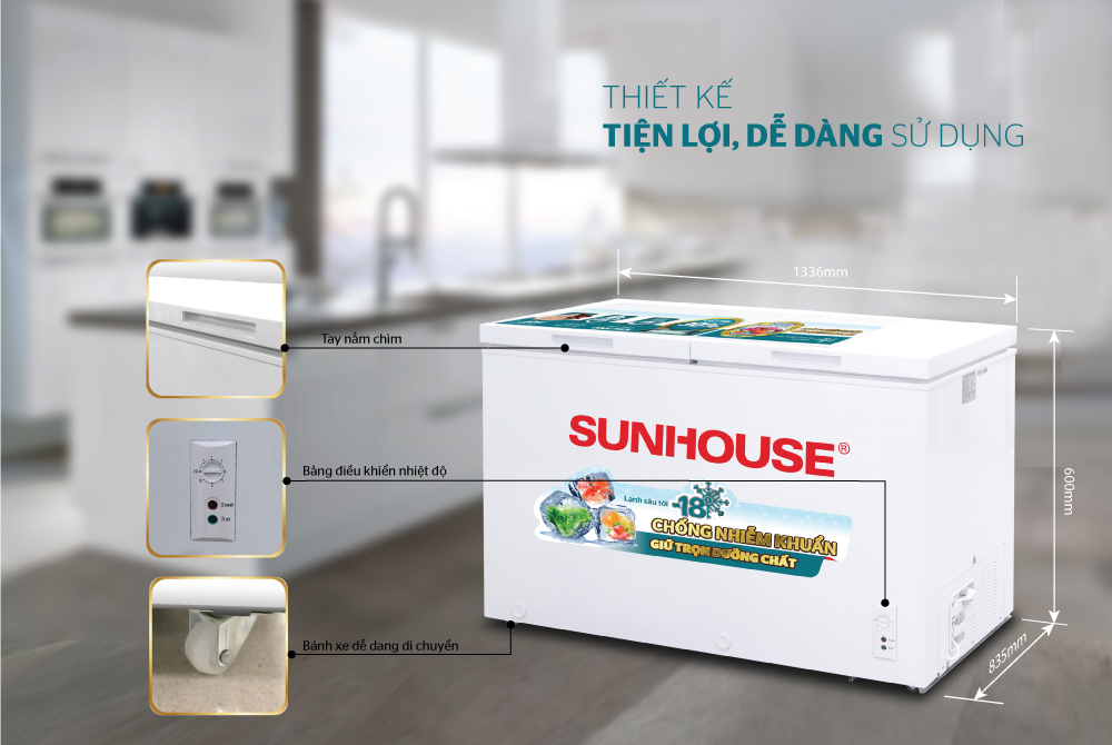 Tủ đông 2 ngăn 2 cánh SUNHOUSE SHR-F2472W2 5