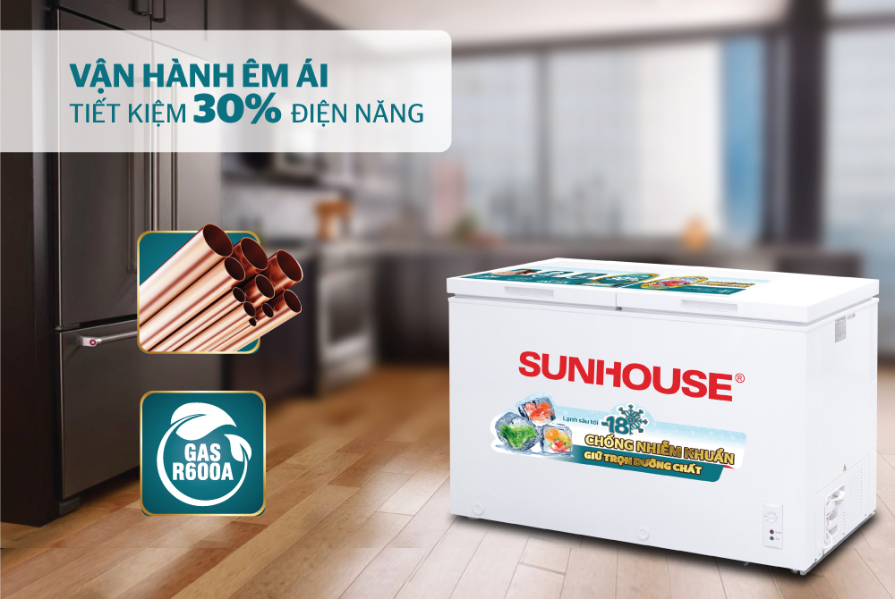 Tủ đông 2 ngăn 2 cánh SUNHOUSE SHR-F2412W2 2