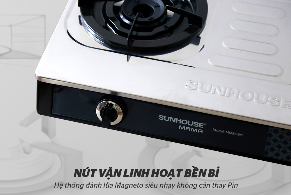 BẾP GAS DƯƠNG MẶT INOX SUNHOUSE MAMA MMB0981 5