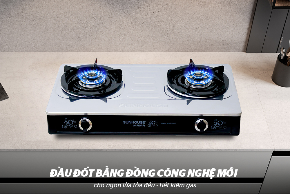 BẾP GAS DƯƠNG MẶT INOX SUNHOUSE MAMA MMB0986 3