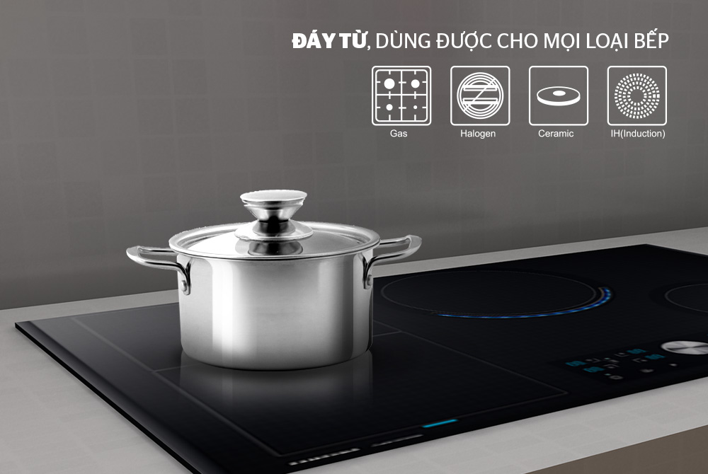 Bộ nồi inox 1 đáy SUNHOUSE SH114 5