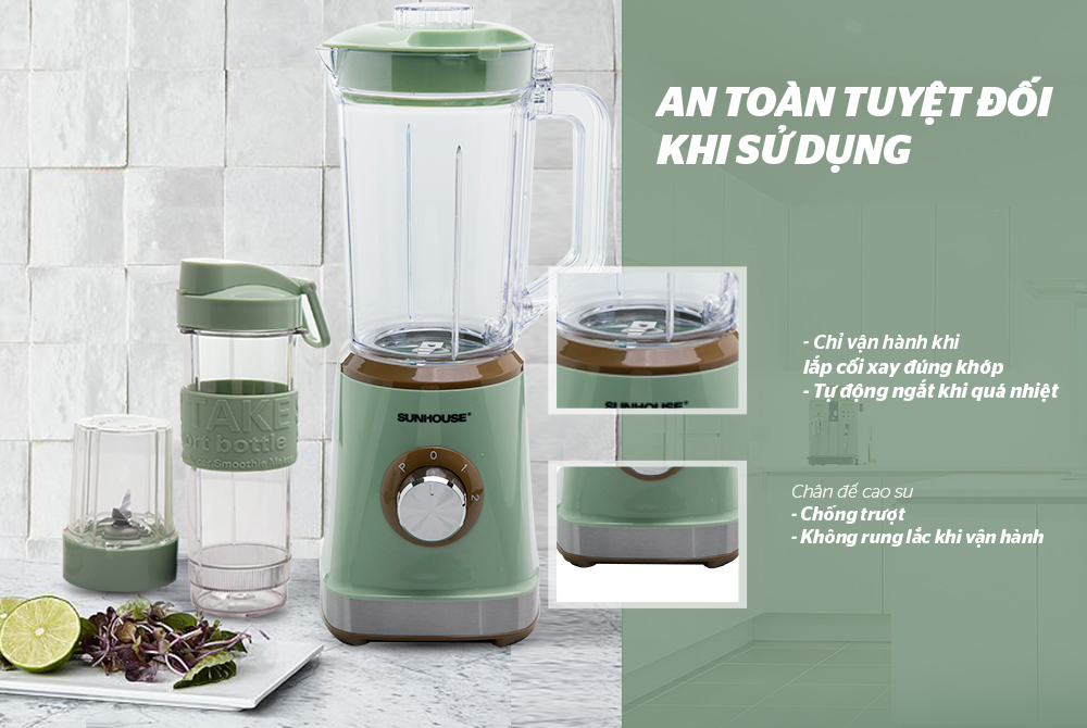 Máy xay sinh tố đa năng SUNHOUSE SHD5315G 8