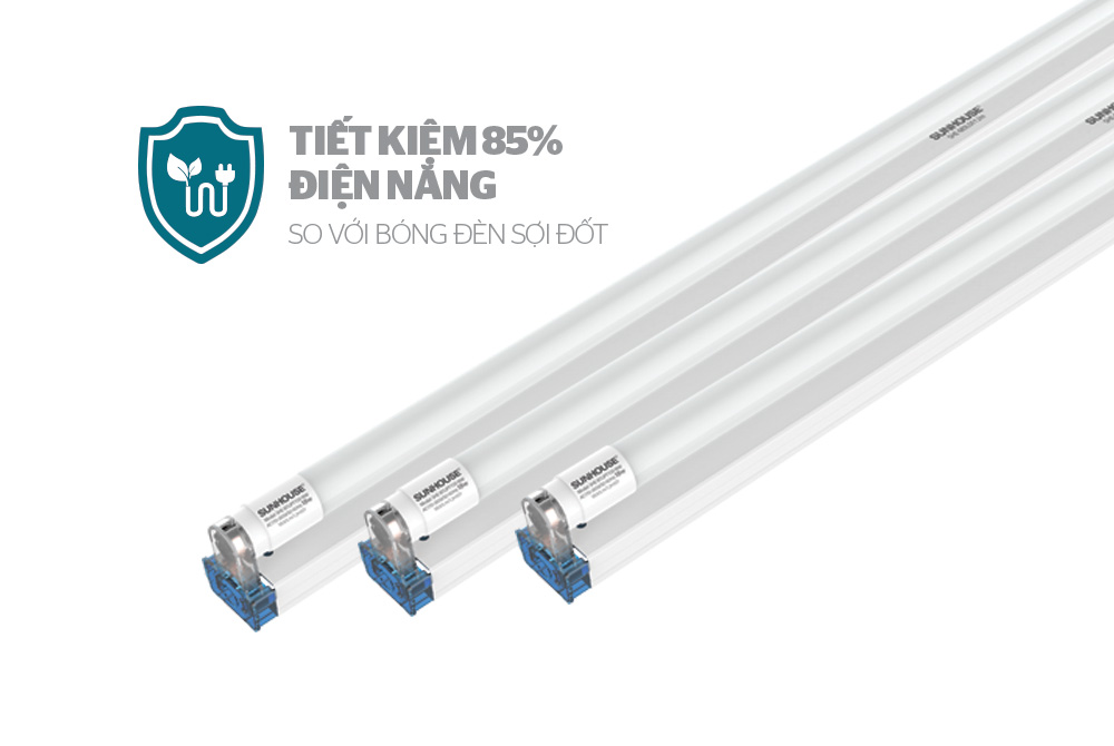 BỘ ĐÈN LED TUÝP THỦY TINH SUNHOUSE SHE-BTUPTT01-18W 3