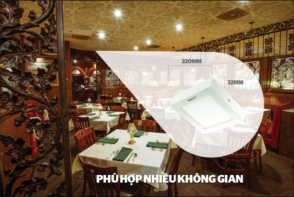 ĐÈN LED CEILING VUÔNG SUNHOUSE-SPEC 18W SHE-LEDCES-18W-S,s 2