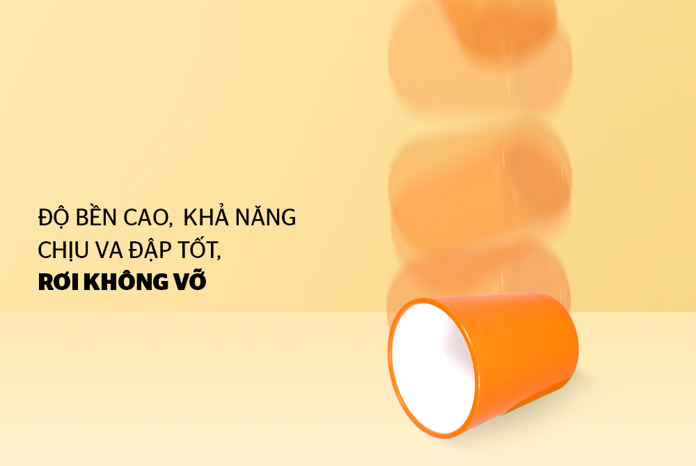 CỐC CÁCH NHIỆT 2 LỚP BIOZONE 310ML MÀU CAM 2