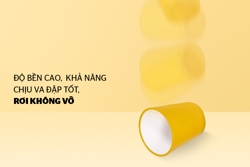 CỐC CÁCH NHIỆT 2 LỚP BIOZONE KB-CU310PY MÀU VÀNG 2