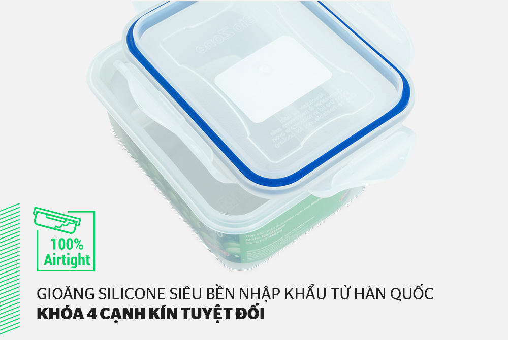 BỘ 4 HỘP BẢO QUẢN THỰC PHẨM NGĂN MÁT BIOZONE MINI SET KB-CO4P01 3