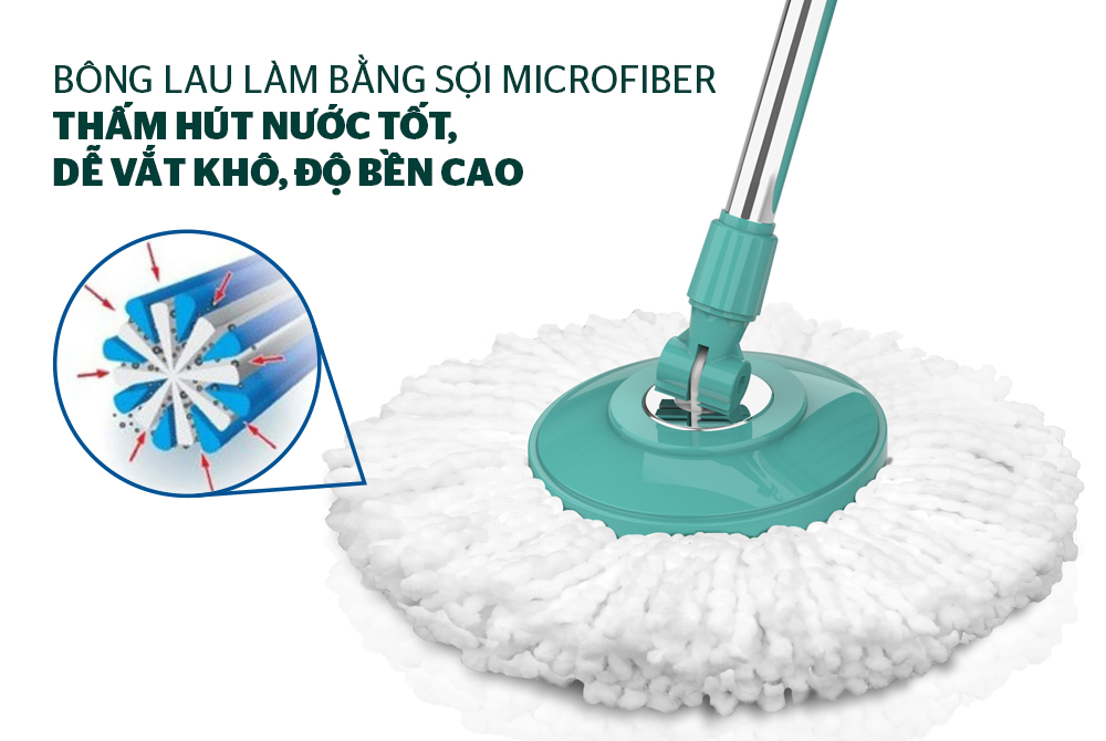 CÂY LAU NHÀ XOAY 360 ĐỘ HAPPY TIME KH-MO330I 4