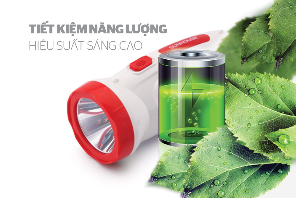 ĐÈN PIN XÁCH TAY 2 CHỨC NĂNG SUNHOUSE SHE-8000 4