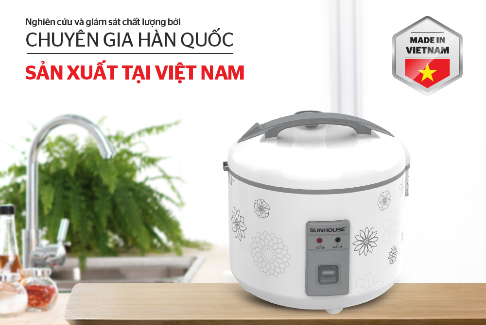 NỒI CƠM ĐIỆN 1.8 L SUNHOUSE SHD8603 1