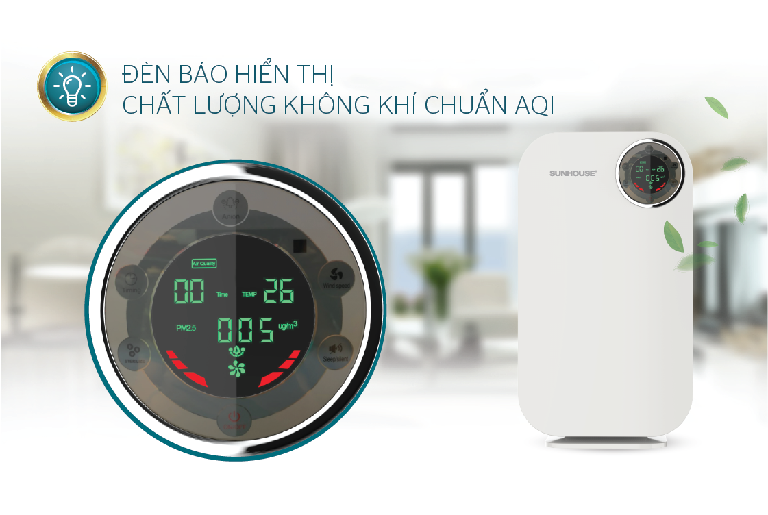 Máy lọc không khí SUNHOUSE SHD-35AP9735 2