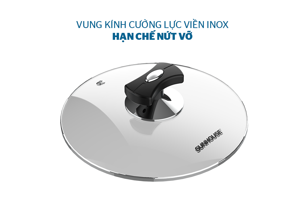 BỘ NỒI CHẢO CHỐNG DÍNH ĐÁY TỪ SUNHOUSE SHG77MB 3