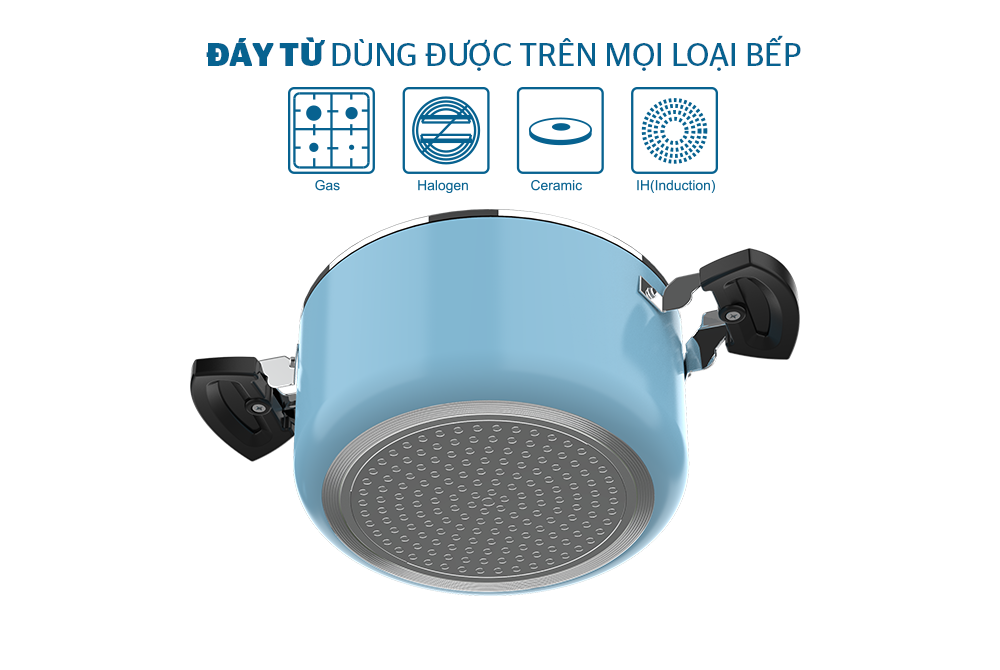 BỘ NỒI CHẢO CHỐNG DÍNH ĐÁY TỪ SUNHOUSE SHG77MB 6