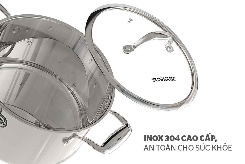 BỘ NỒI INOX 304 ĐA LỚP SUNHOUSE MAMA SHG2020 3