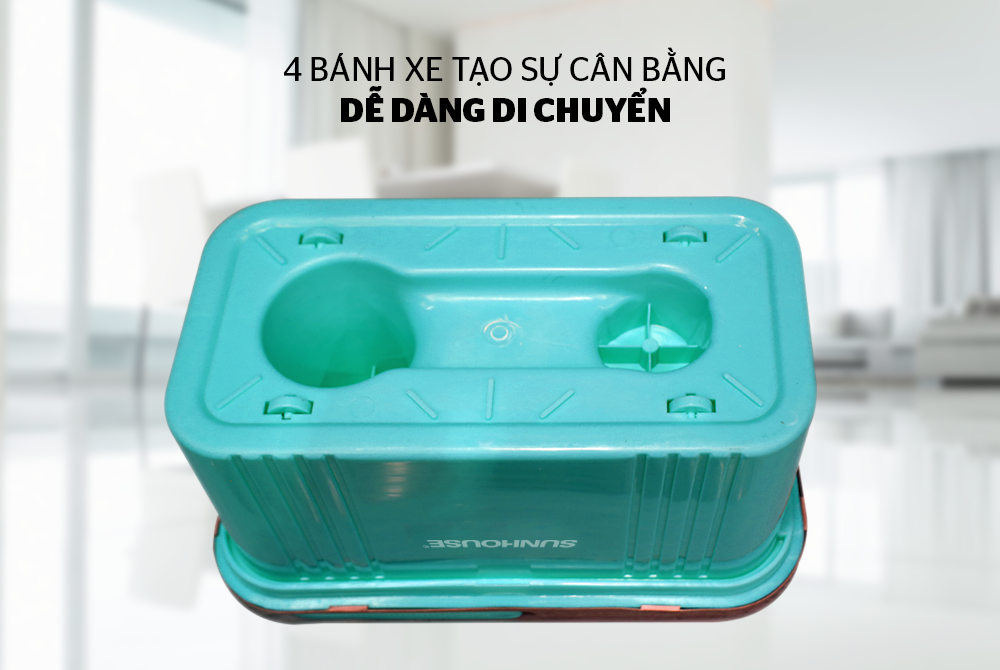 BỘ LAU NHÀ XOAY 360 ĐỘ SUNHOUSE KS-CL350PB 3