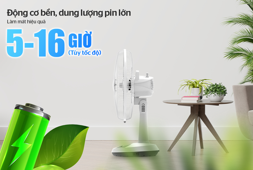 Pin sạc chất lượng cao, thời gian sử dụng 5-16 tiếng