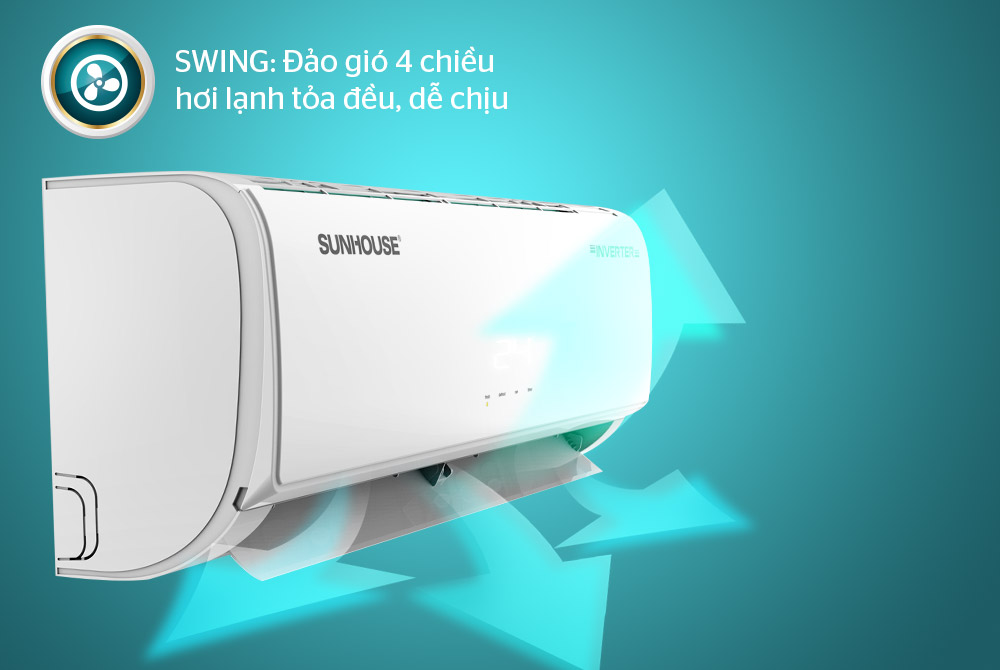 Điều hòa không khí một chiều INVERTER 24000BTU SUNHOUSE SHR-AW24IC610 9